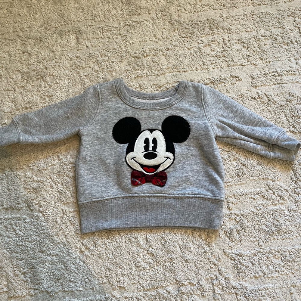 Baby Gap Mickey Mouse Sweatshirt 3-6 Months